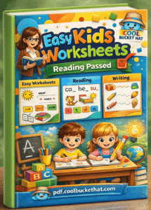 Easy Kids Worksheets Reading Passed